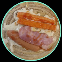 เบค่อน+ปูอัด+ไส้กรอก+ชีส