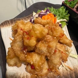 ปลานิลทอดสามรส (กับข้าว)