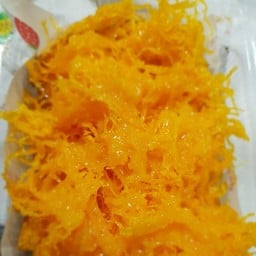 ปังหนานุ่ม ปิ้ง เนย + นม + ฝอยทอง