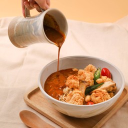 ข้าวมัสมั่นนมโอ๊ต ไก่ป๊อป