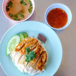 ข้าวมันไก่ผสม (ทอด+ต้ม)