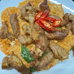 ข้าวไข่ข้นห่อหมกหมูทอด
