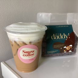 คาปูชิโน่เย็น เมล็ดแม่สายคั่วเข้ม โทนchocolate