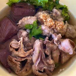 ต้มเลือดหมู ขั้วหัวใจ+เลือด+หมูสับ