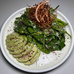 สลัดผักโขม มิโสะ ทรัฟเฟิ้ล