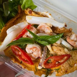 ข้าวราดห่อหมกทะเล