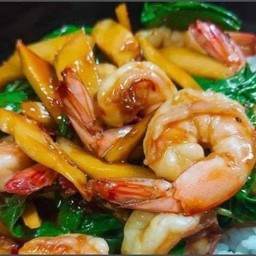 Stir Fried Basil With Bamboo Shoot And Shrimp