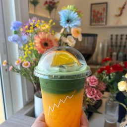 มัทฉะน้ำส้ม Fresh Orange Matcha