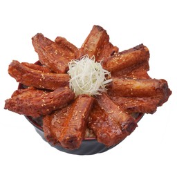 ข้าวหน้าซี่โครงหมูหมักซอสสไตล์เกาหลีสุขล้น กิกะไซส์ 12 ชิ้น