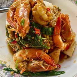กระเพรากุ้งรสเด็ด