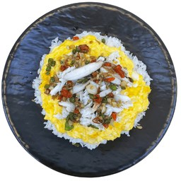 ข้าวไข่ข้น ปูผัดพริกเกลือ