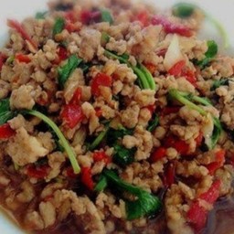 กระเพราหมูสับ