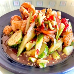 ตำแตงแคปหมูปลาร้า