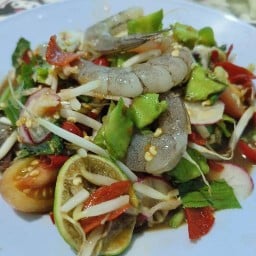 แซ่บนัวปลาร้าคักๆ มบ.ร่มเงาไม้