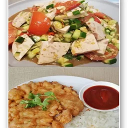 ตำแตงหมูยอ+ข้าวไข่เจียว