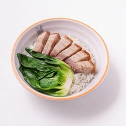 ข้าวหมูกรอบย่างถ่าน