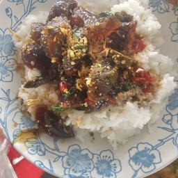 ข้าวกะเพราไข่เยี่ยวม้า