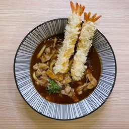 Shrimp Tempura Beef Curry Udon