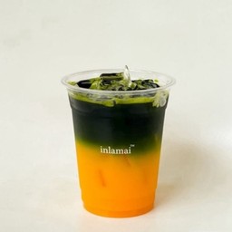 Mandarin Orange + Green Tea Sparkling (ชาเขียวส้มแมนดารินโซดา) (Delivery)