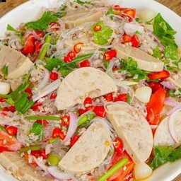 ยำวุ้นเส้นหมูสับหมูยอ