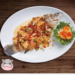 ปลาจาระเม็ดราดพริก