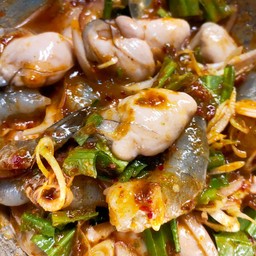 ยำสองใจ กุ้ง+หอย (ชุดใหญ่).จุกๆ