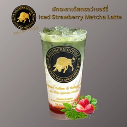 มัทฉะลาเต้สตรอว์เบอร์รี่ (Iced Strawberry Matcha Latte)