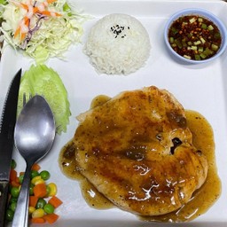 สเต็กไก่จิ้มแจ่ว