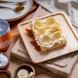 ปังแผ่น-วิปครีมกล้วยคาราเมล