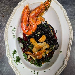 2 Mazara red prawns  Pasta