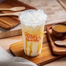 นมสดคาราเมลเย็น