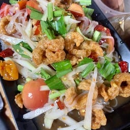 ตำเส้นเล็กกากหมู