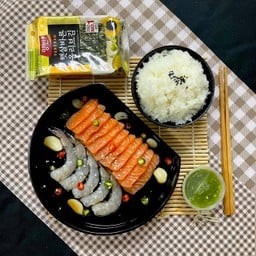 กุ้งดอง & มอนดอง  +ข้าวญีปุ่น+สาหร่าย