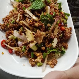 ปูปลาร้า,แคบหมู,ก้อยขมดิบ