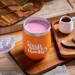 นมสดชมพู ร้อน