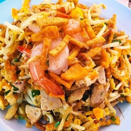 (ไม่ใส่ผัก)ผัดไทยกุ้งสดเส้นรวม(จันท์+วุ้น)