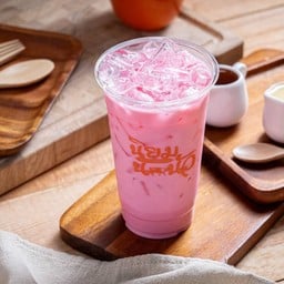 นมสดชมพูเย็น