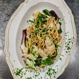 Dried Chilli Crab Meat pasta