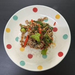 หมูป่าผัดเผ็ดเป็นกับข้าว