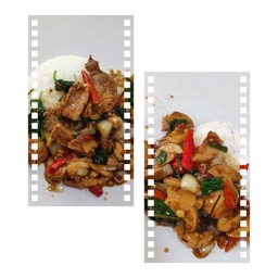 [เซตสุดฮิต] ข้าวกระเพราหมูหมัก + ข้าวกระเพราหมูยอ