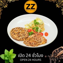 2702 บอสตันพอร์ค+ไก่สไปซี่ทานกับฟิตตูชินี่อะโวคาโดคาร์โบนารา