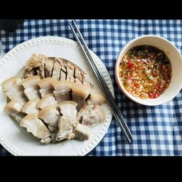 หมูต้มน้ำปลา Pork belly stew fish sauce