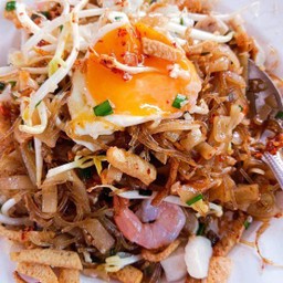 (ไม่ใส่ผัก)ผัดไทยกุ้งสดวุ้นเส้น