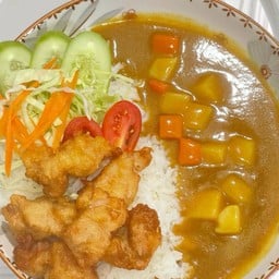 ข้าวแกงกะหรี่ไก่ทอด