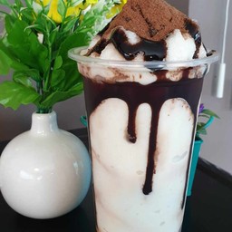นมสดปั่นภูเขาไฟช๊อค