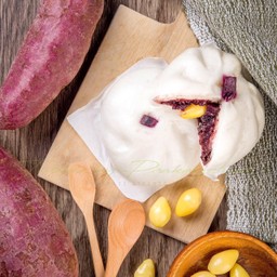 ซาลาเปาไส้มันม่วงแปะก๊วย