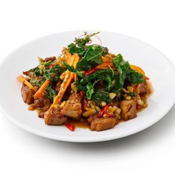 เป็ดกะเพรากรอบ