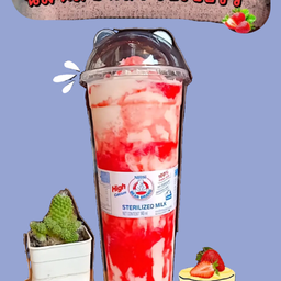 นมหมี สตอเบอรี่ปั่น