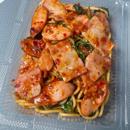 พริกเผาเบคอนไส้กรอก