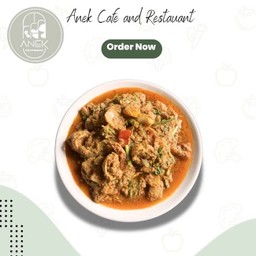 (กับข้าว)ผัดผงกะหรี่กุ้ง